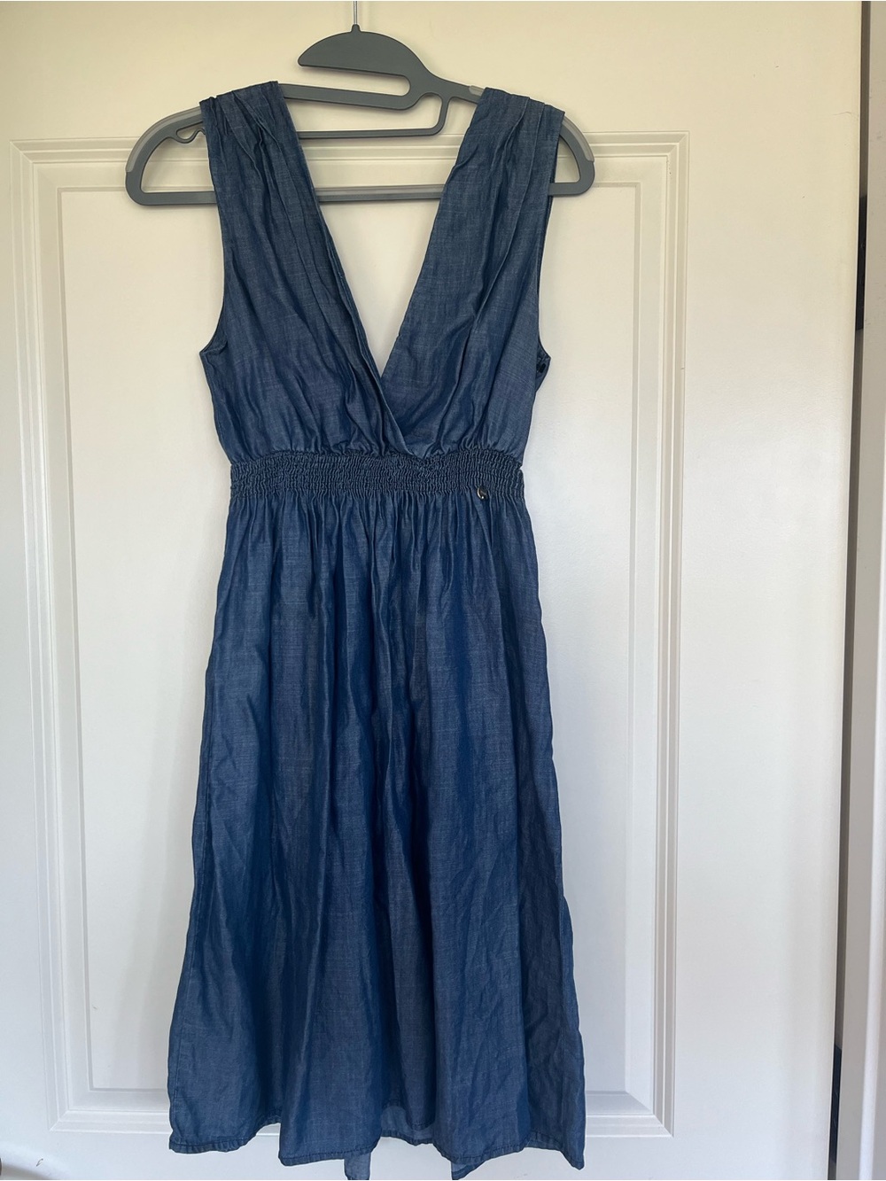 Liu Jo - Made in Milan Sleeveless Deep V Blue Midi Dress